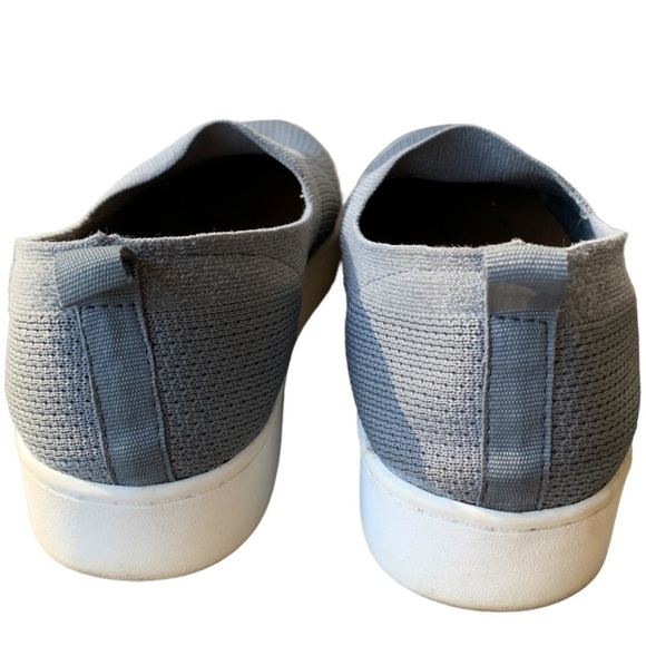 Dunes Gray Knit Slip On Sneakers Size 9.5 One Inch Platform Soles Minimalist - Picture 4 of 9